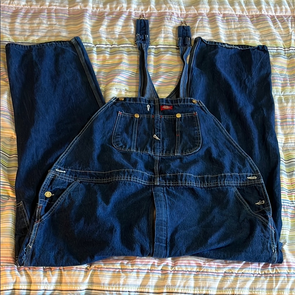 Men's Dickie’s Blue Denim‎ Overalls 46x30
